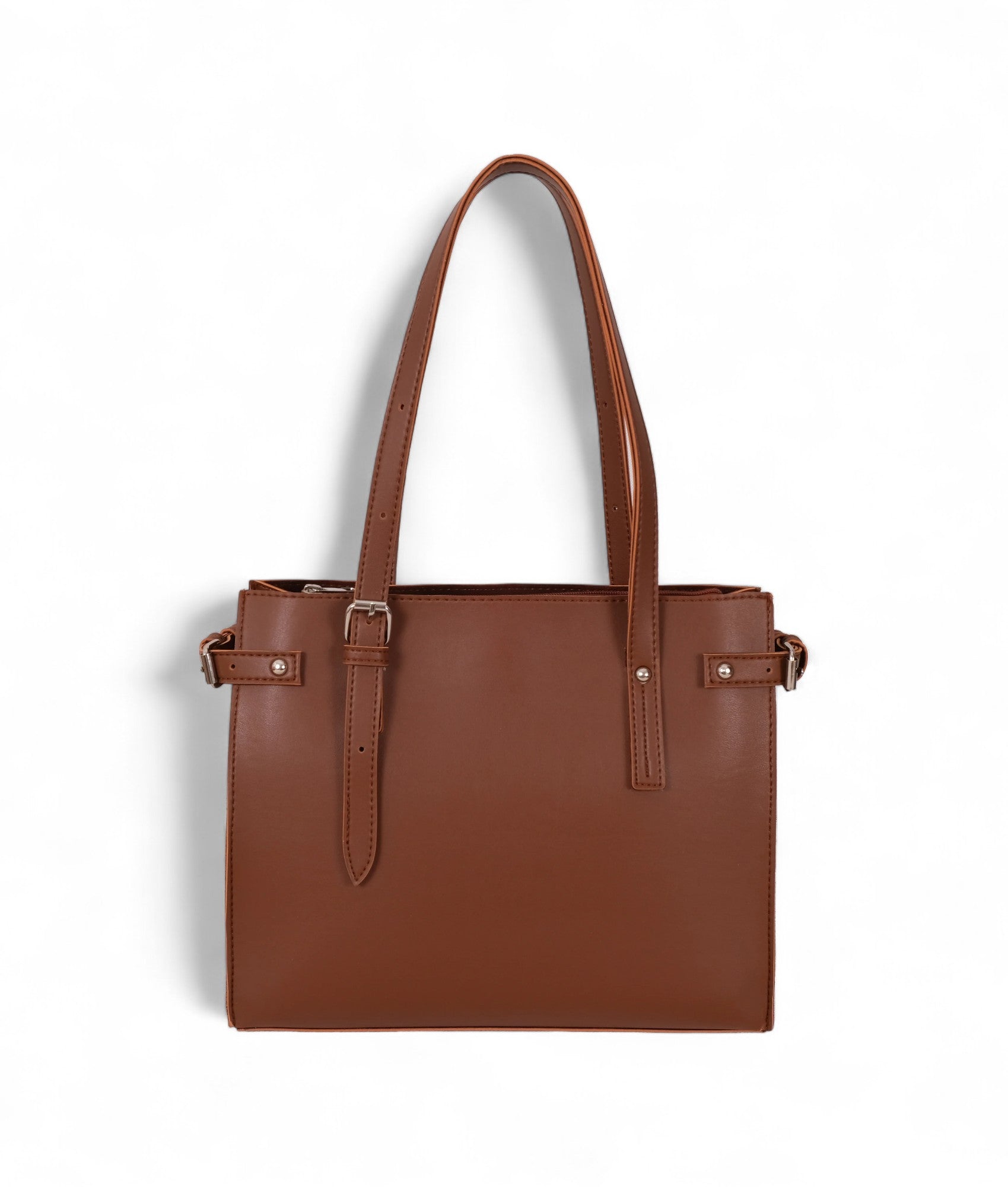 Brown satchel tote bag