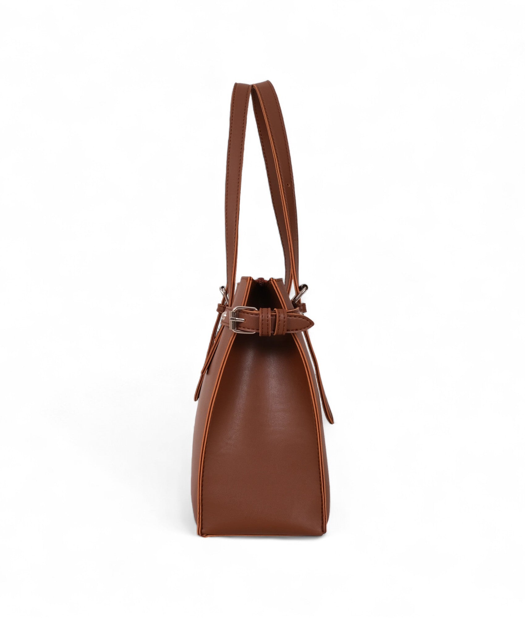 Brown satchel tote bag