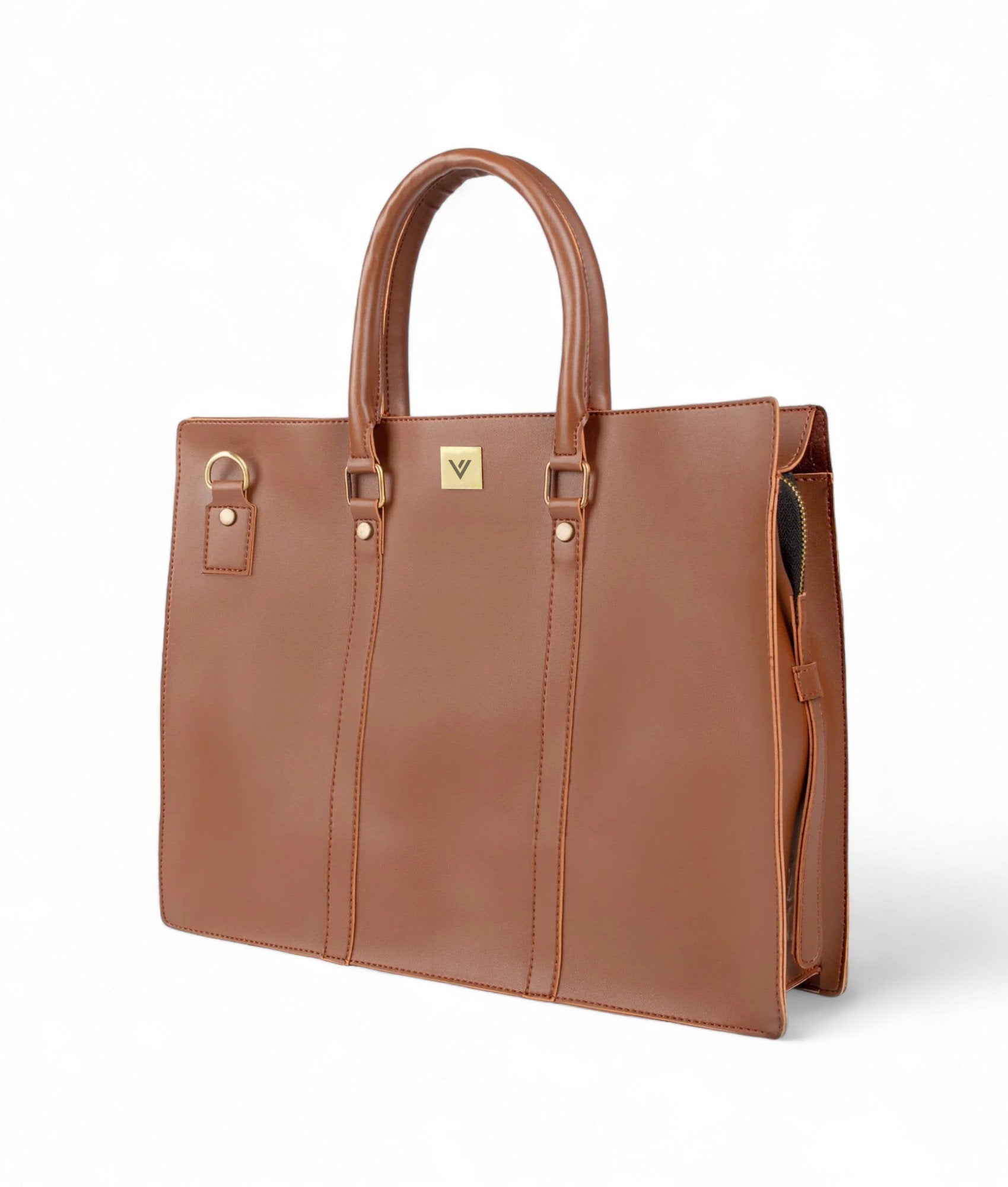 Brown laptop bag