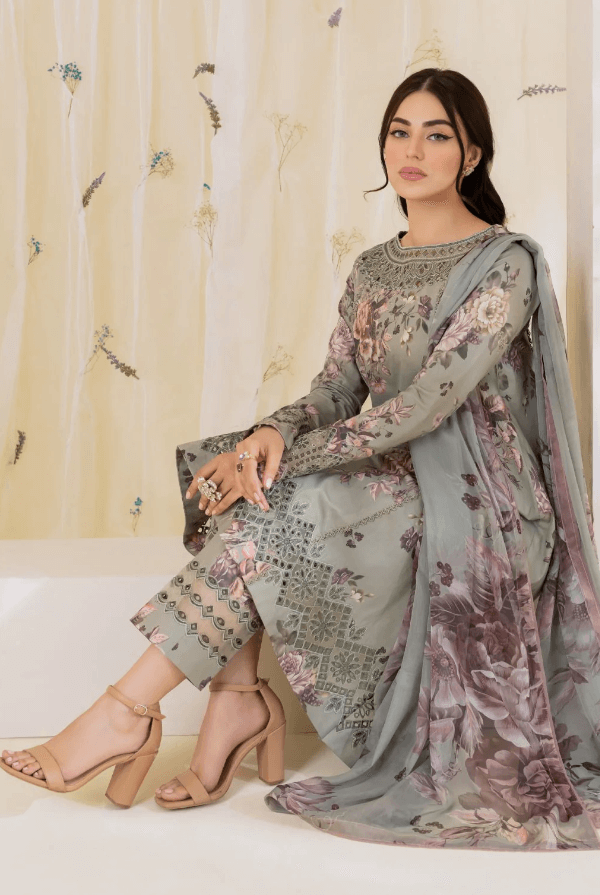 IZNIK KHADDAR 3PC WITH KHADDAR PRINTED SHIRT & TROUSER-914