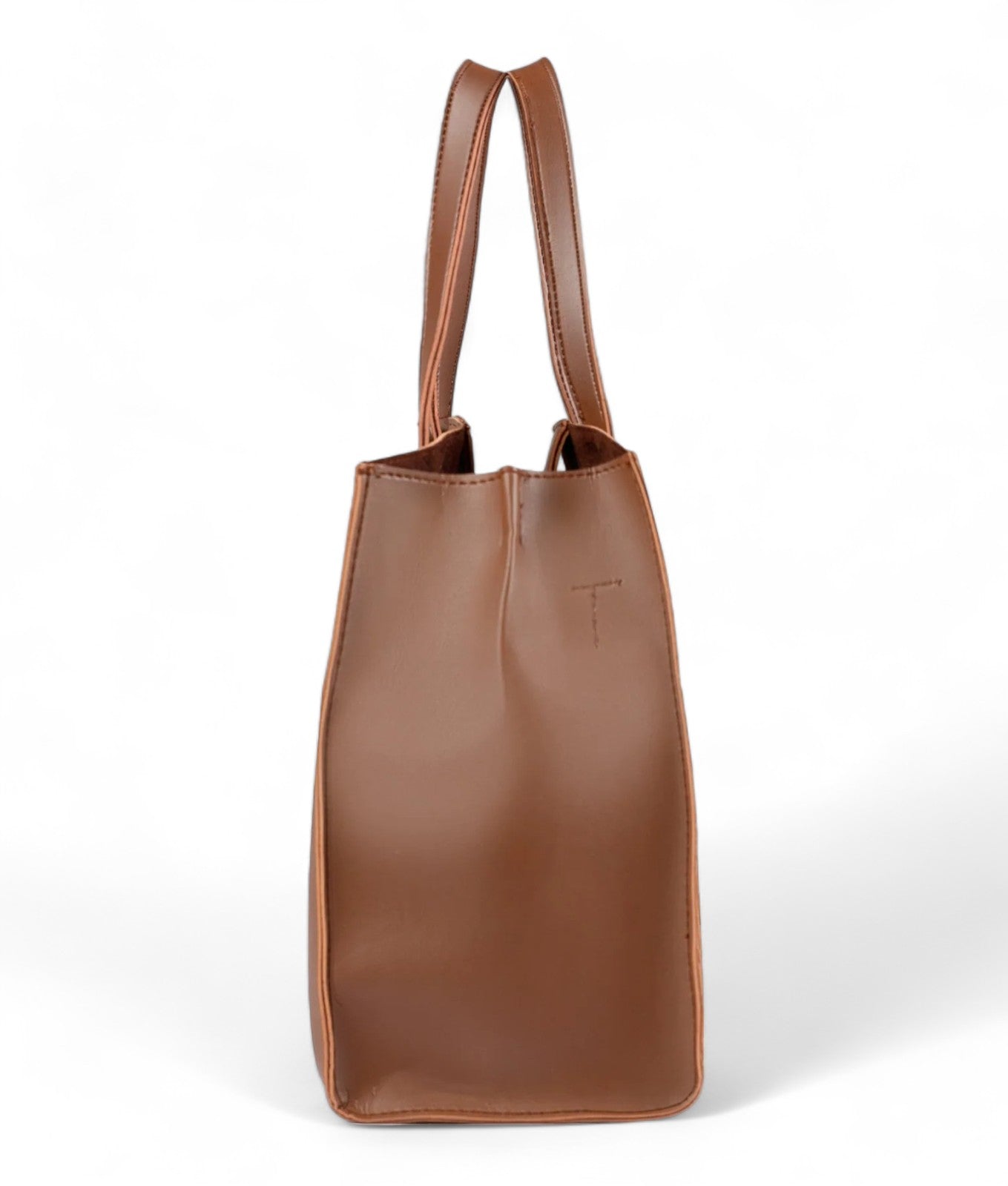 Brown Multi Compartment Satchel Bag