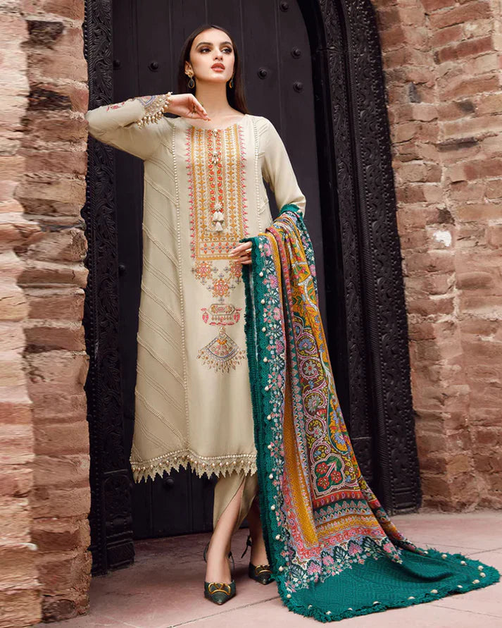 Maria B Dhanak 3PC Embroidered-1302