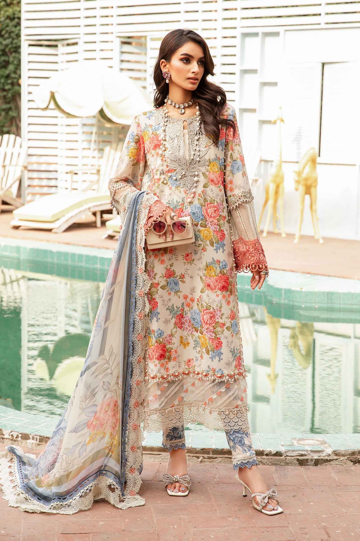 MARIA B KHADDAR 3PC WITH KHADDAR PRINTED SHIRT & TROUSER-913