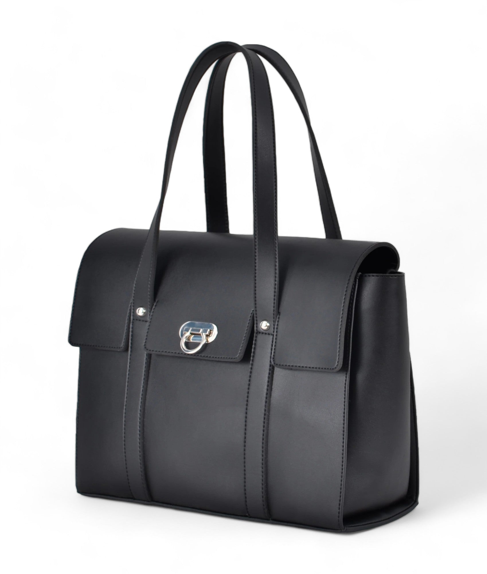 Black Carry-All Satchel Bag