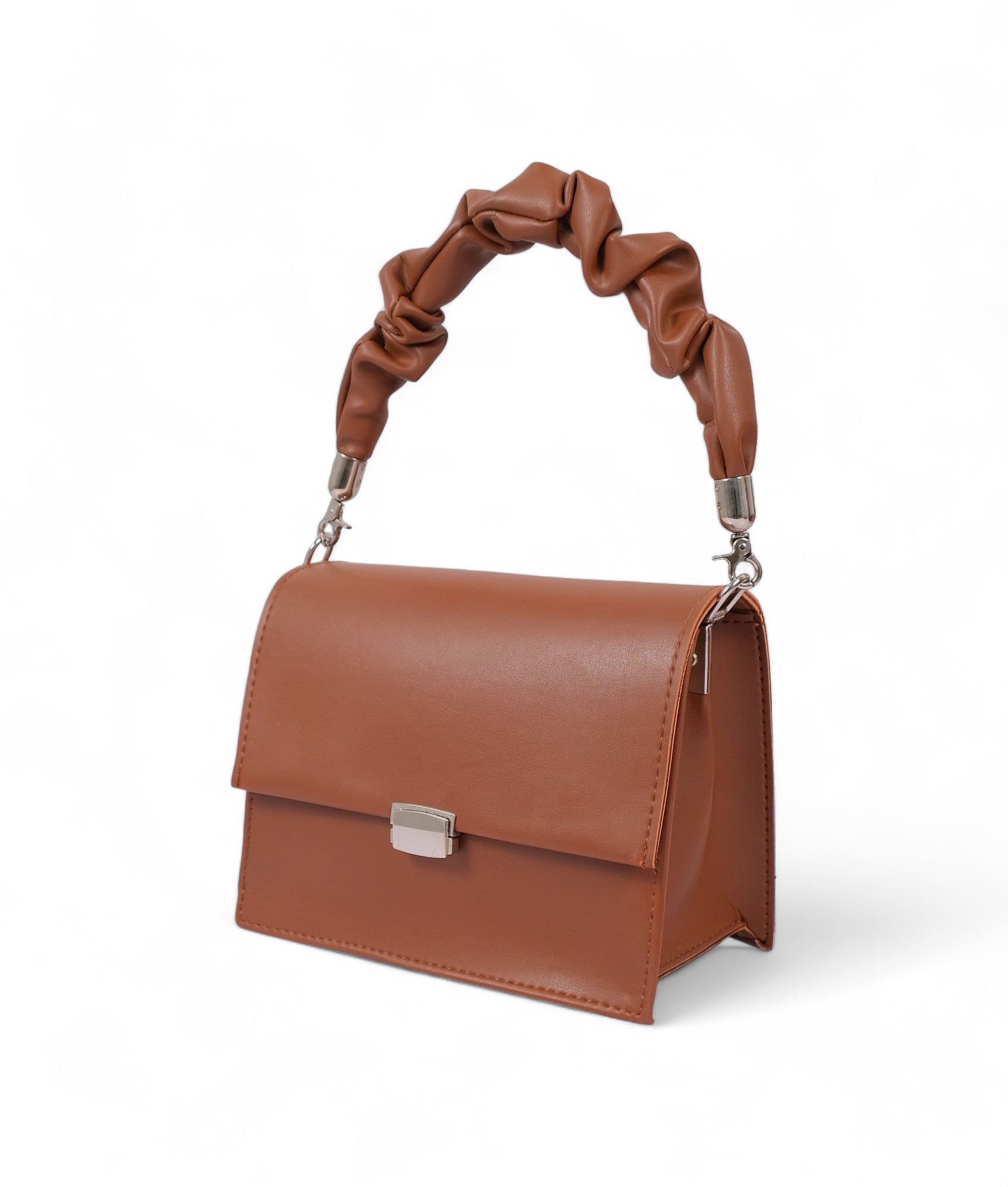 Brown Top-Handle Mini Cross-Body Bag