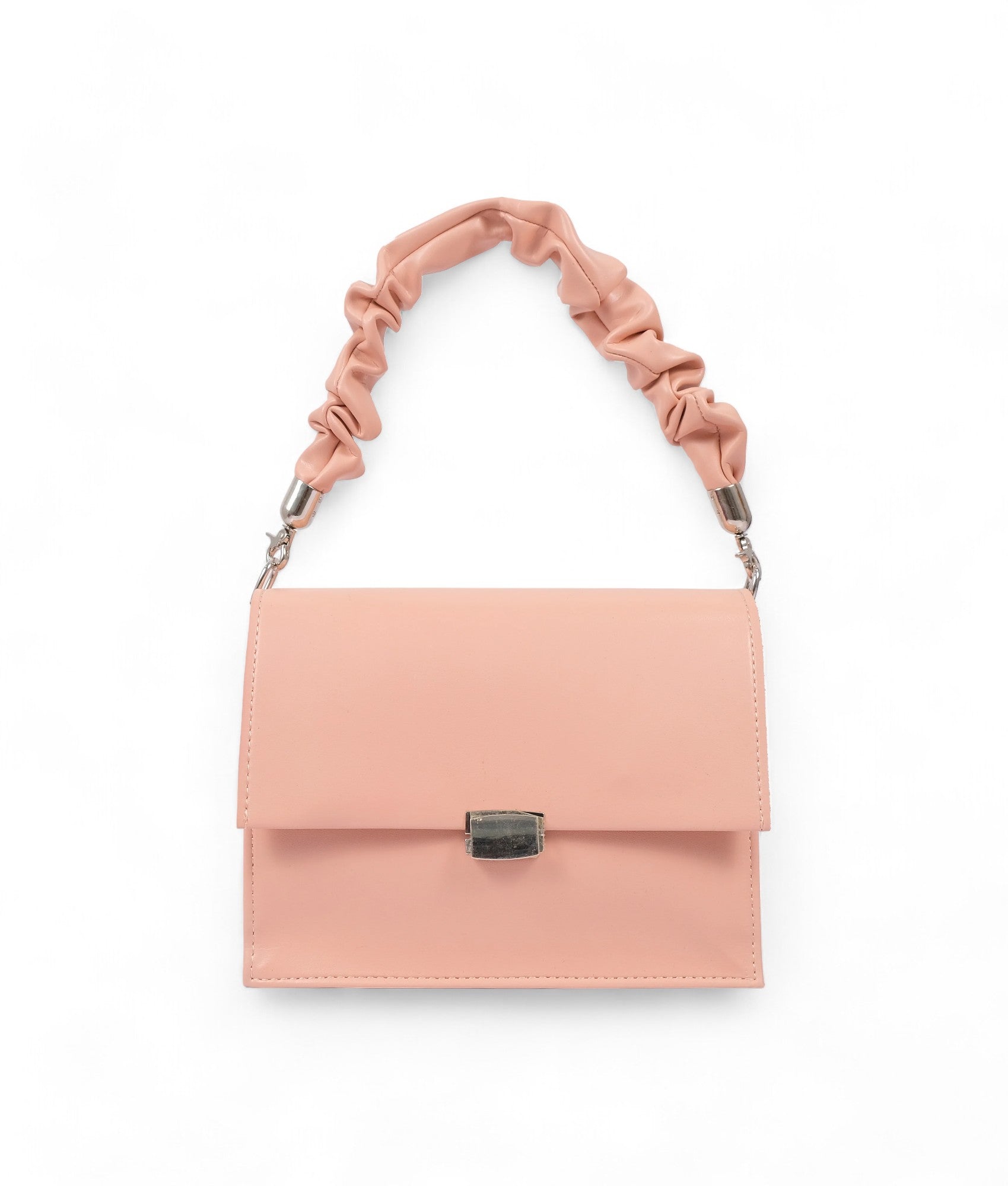 Peach Top-Handle Mini Cross-Body Bag