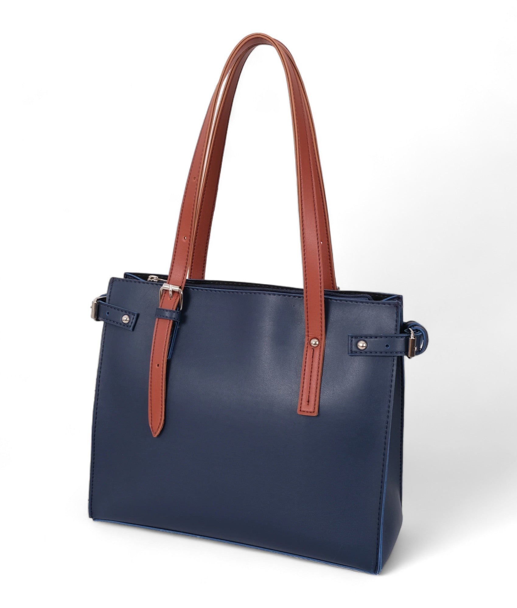 Blue Satchel Tote Bag