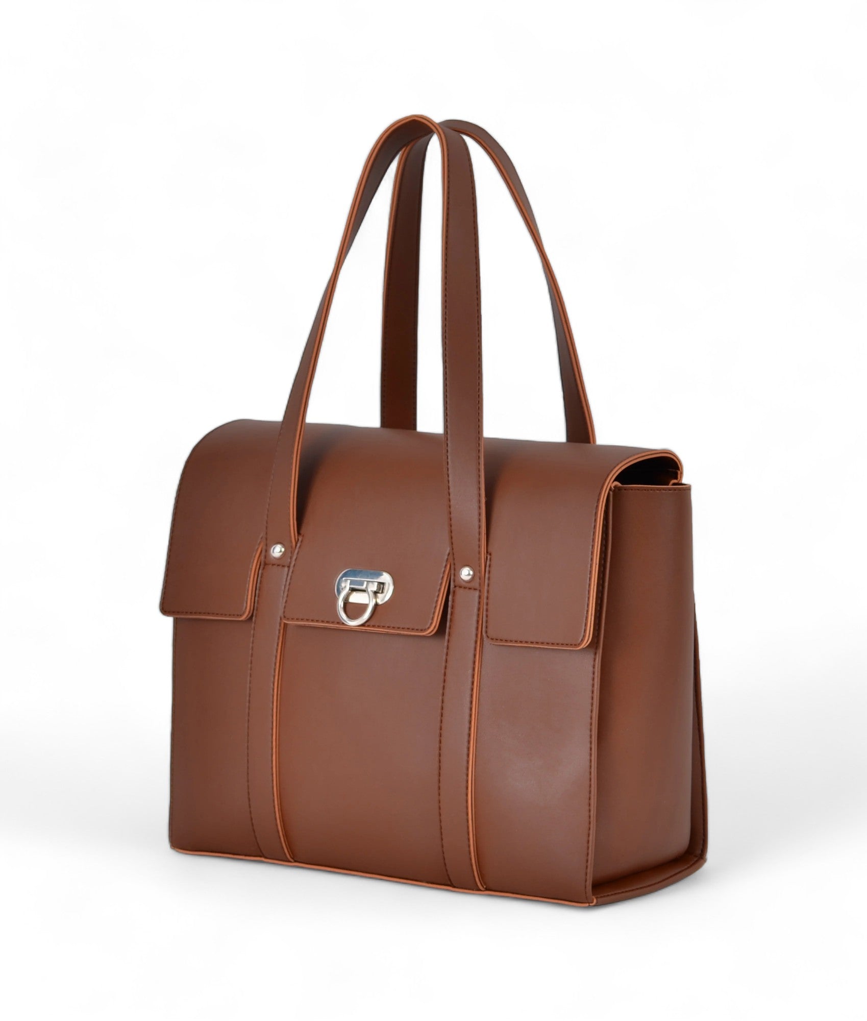 Brown Carry-All Satchel Bag