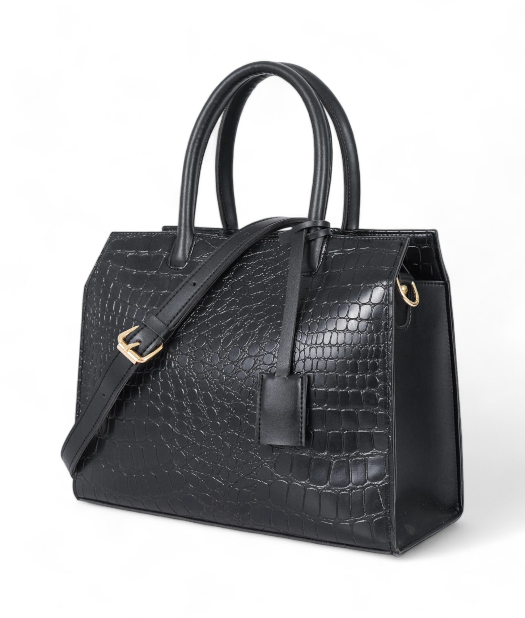 Black Crocodile Vintage Handbag