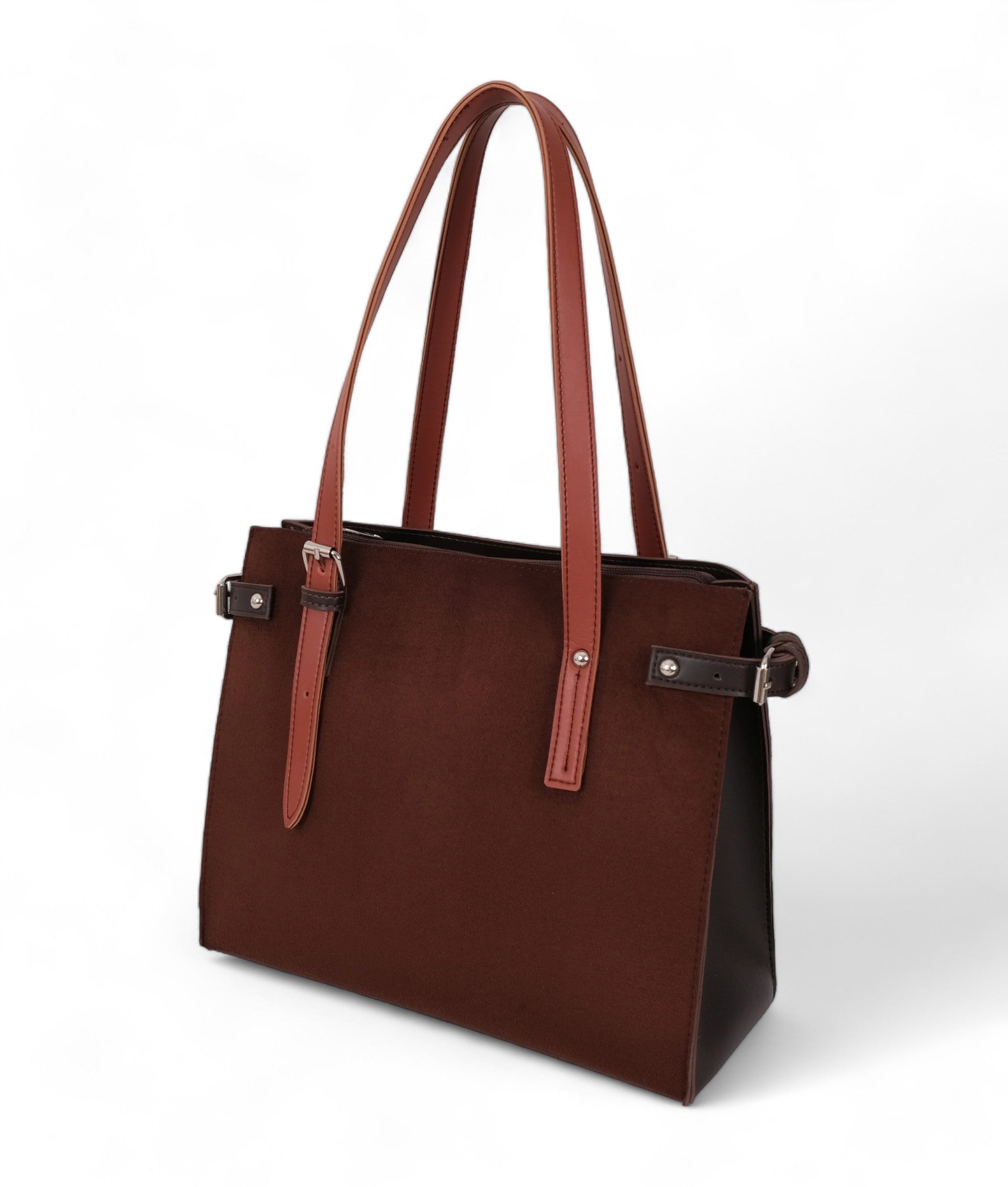 Dark Brown Satchel Tote Bag