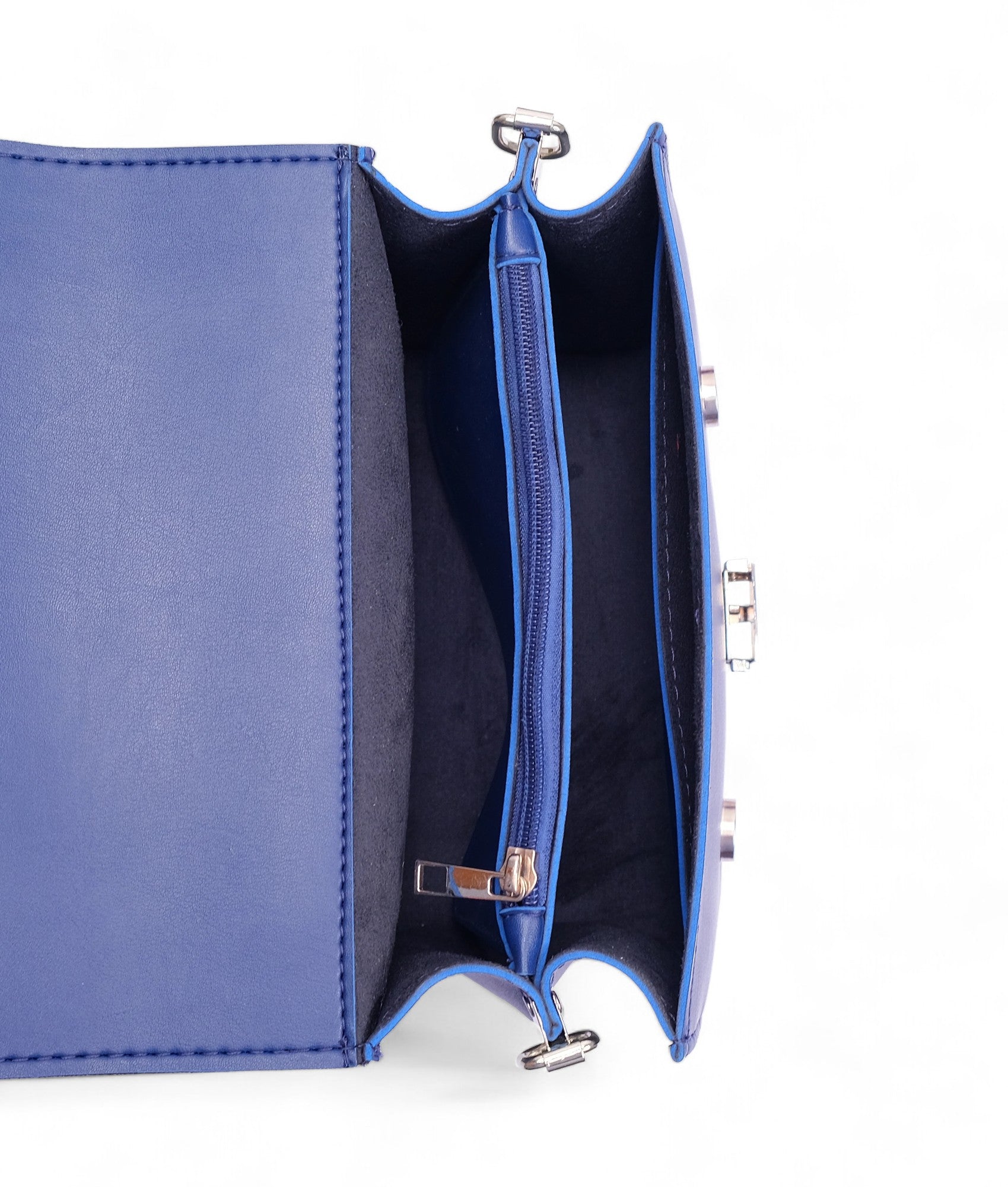 Blue Top-Handle Mini Cross-Body Bag