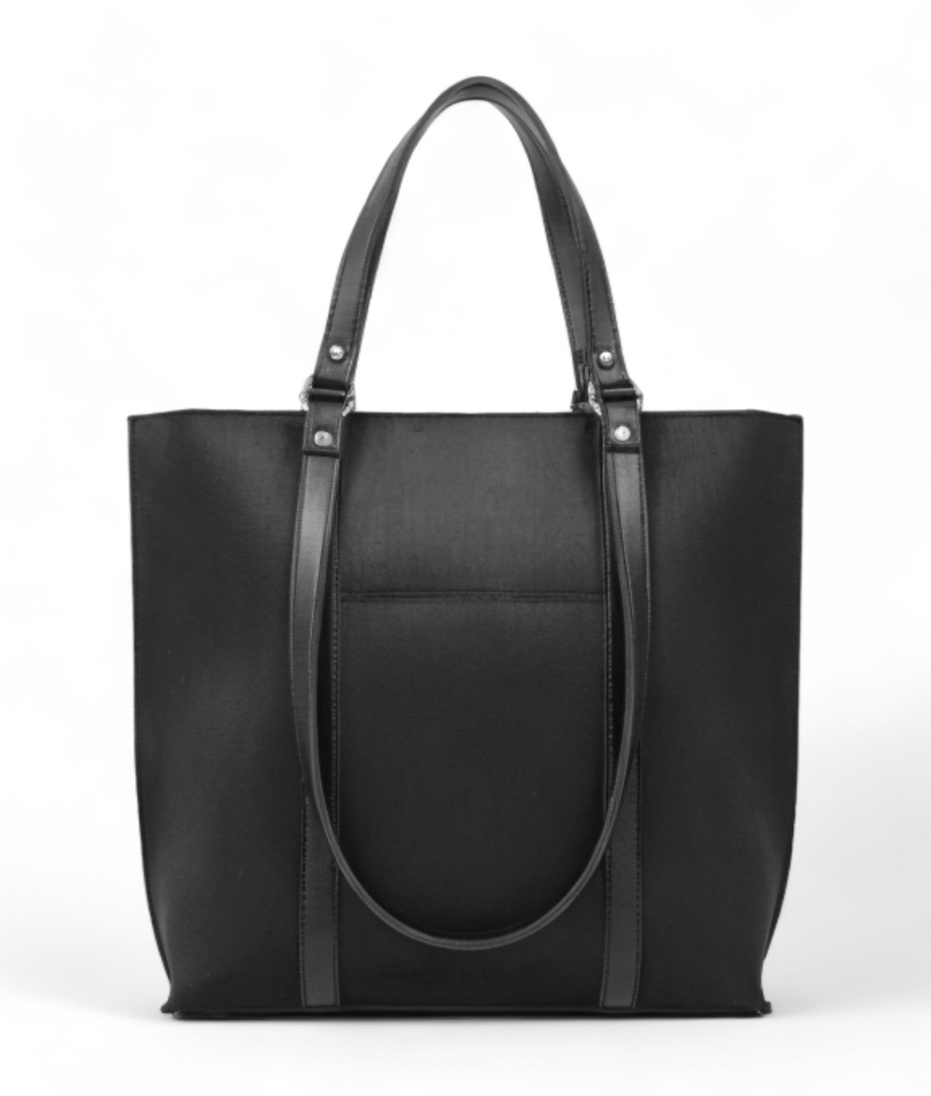 Black Double Handle Tote Bag