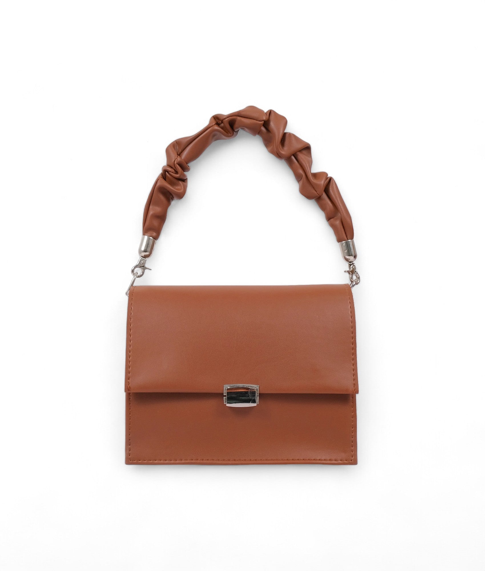 Brown Top-Handle Mini Cross-Body Bag