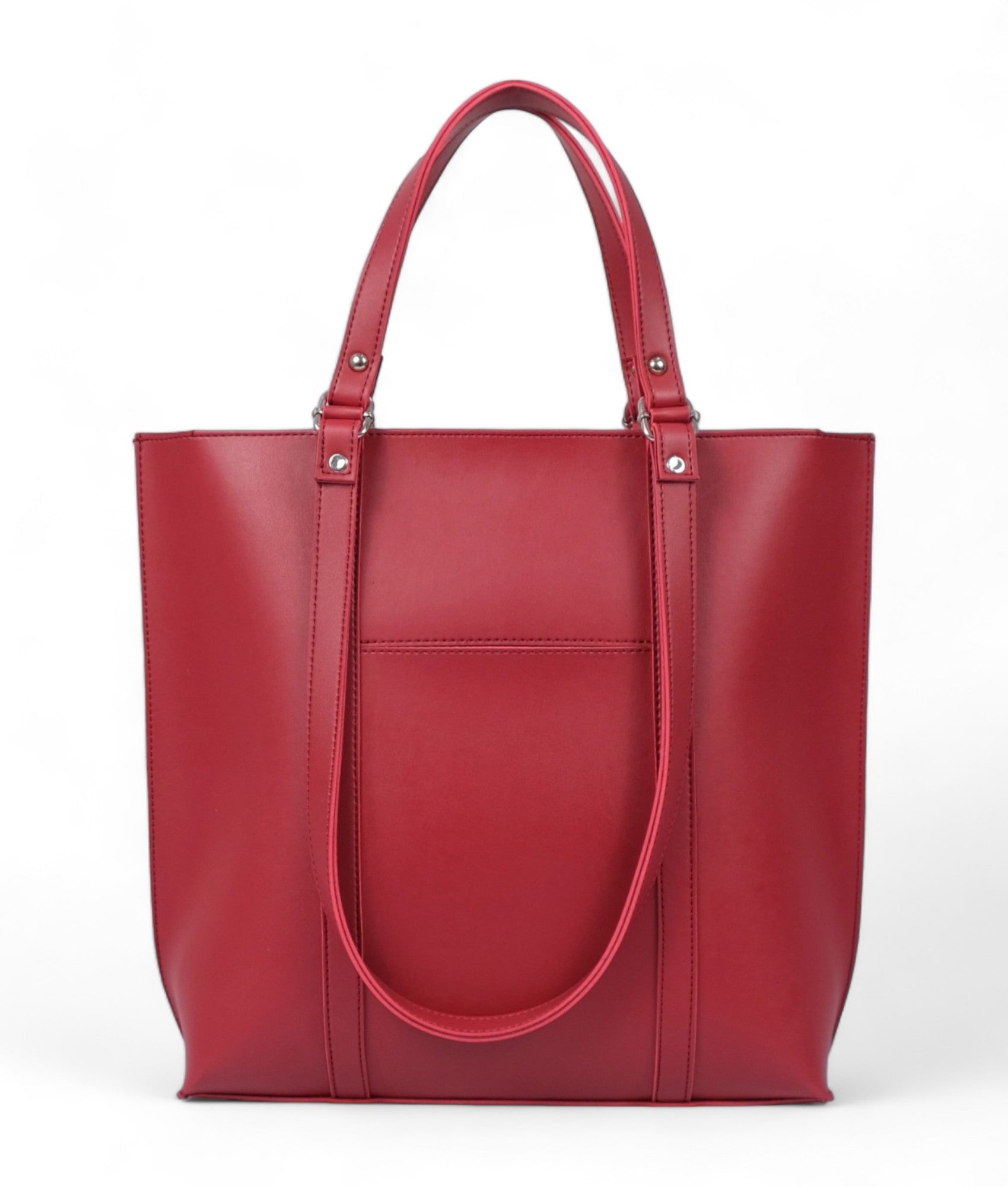 Red Double Handle Tote Bag