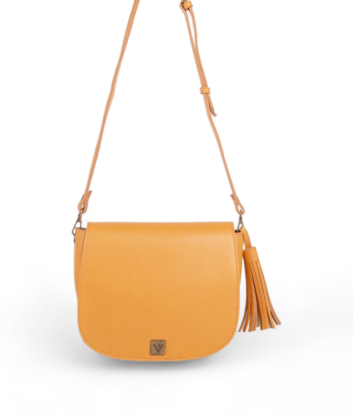 Mustard Foldover Saddle Bag