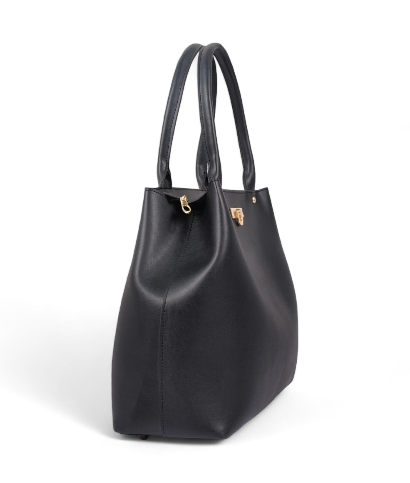 Black Zipper Tote Bag