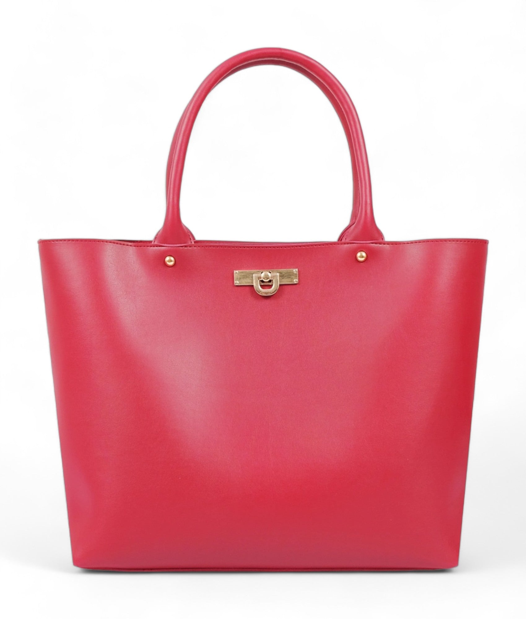 Red Zipper Tote Bag