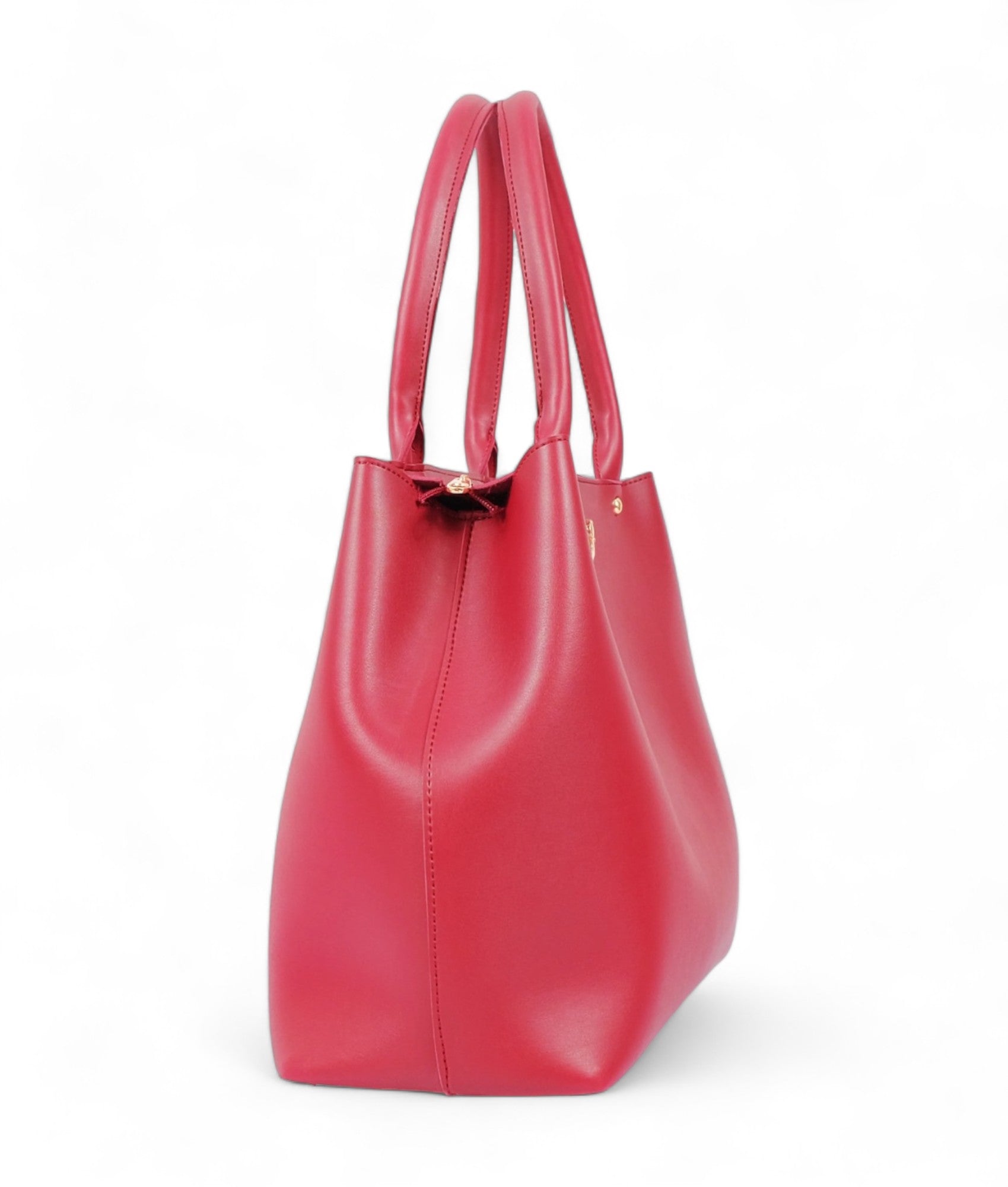 Red Zipper Tote Bag