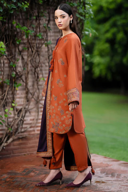 JAZMIN 3PC Dhanak Embroidered Shirt With Dhanak Embroidered Dupatta-221