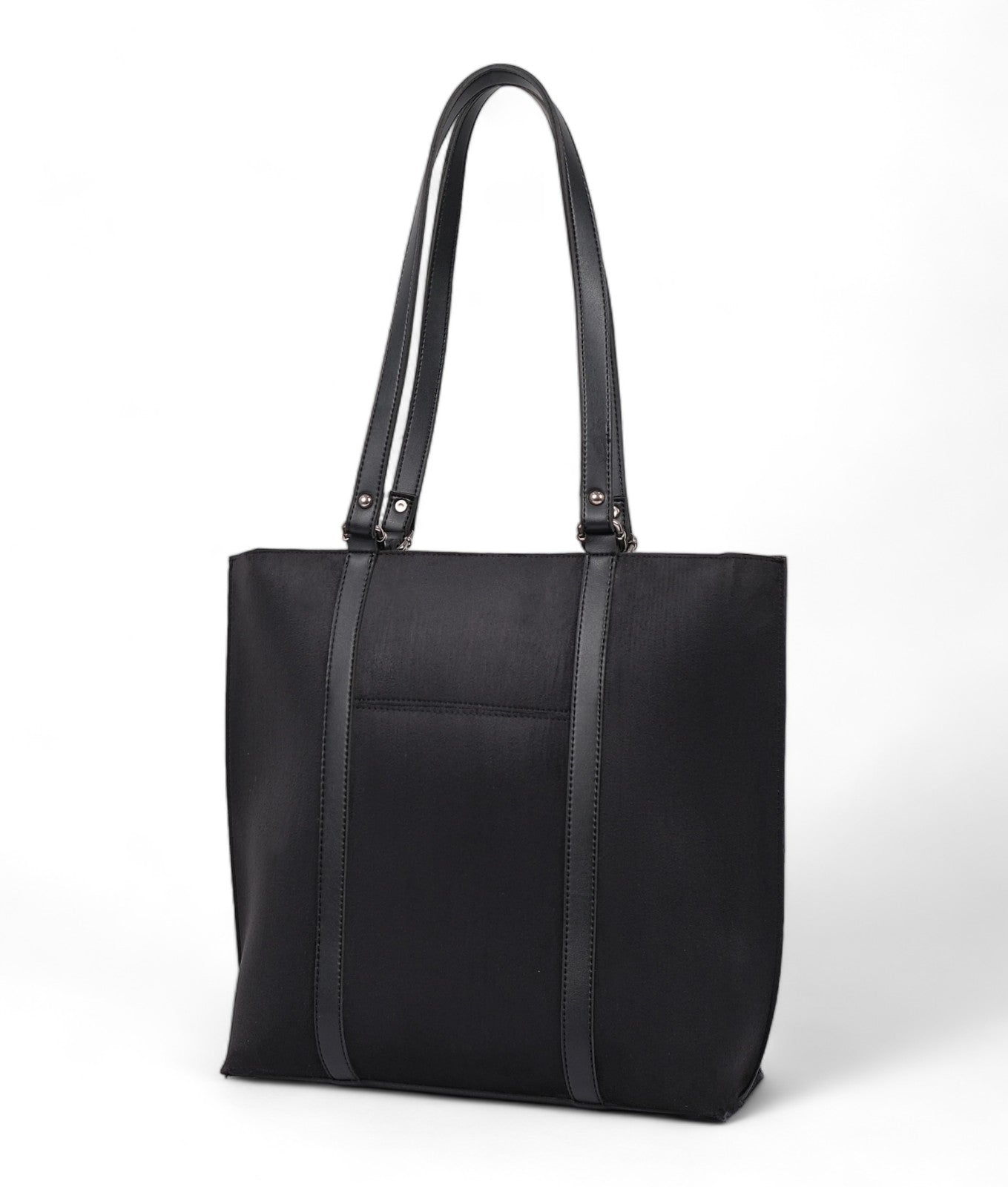 Black Double Handle Tote Bag