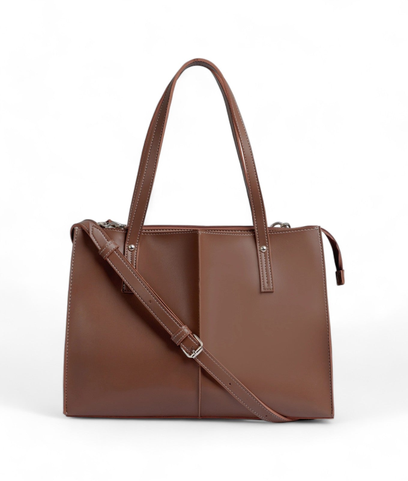 Brown Work Tote Bag