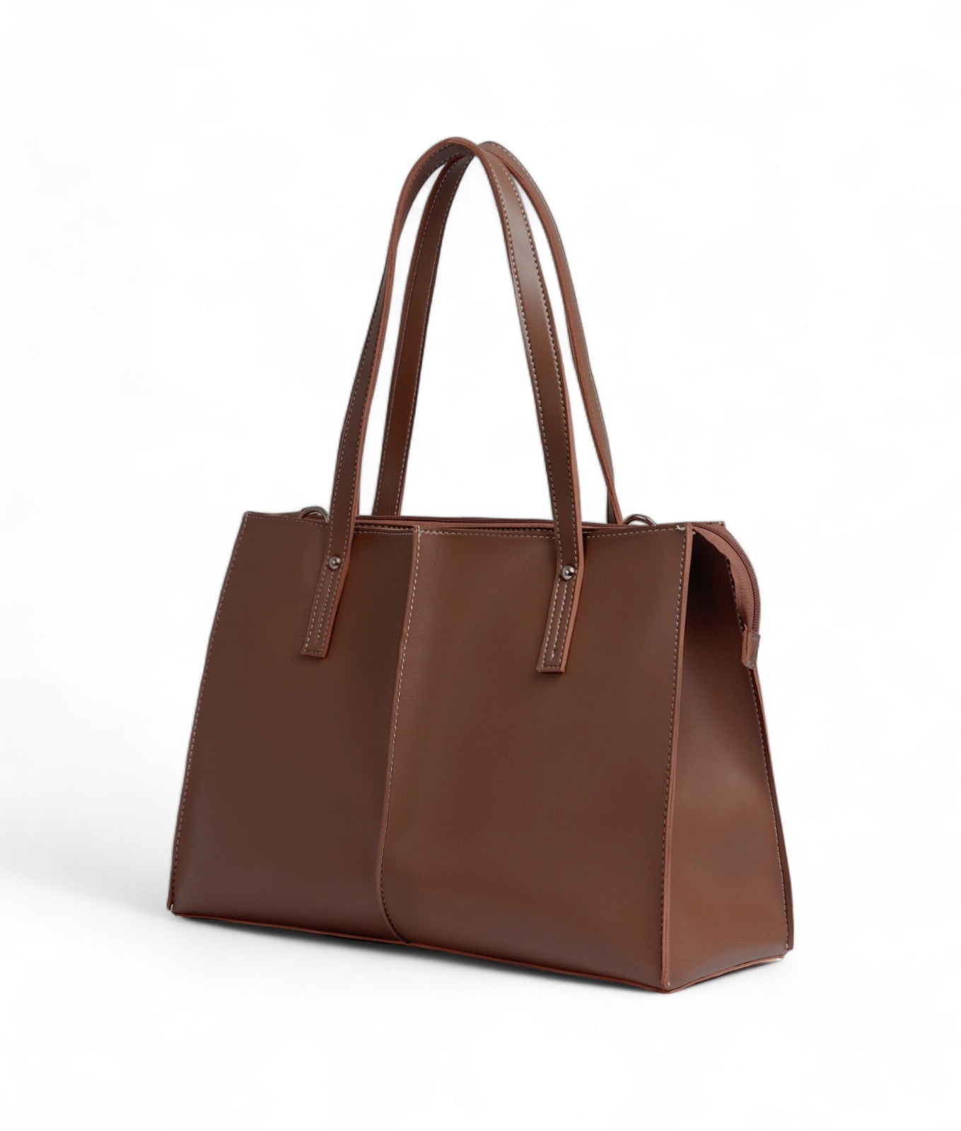 Brown Work Tote Bag