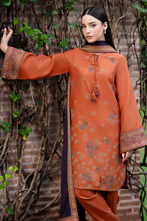 JAZMIN 3PC Dhanak Embroidered Shirt With Dhanak Embroidered Dupatta-221