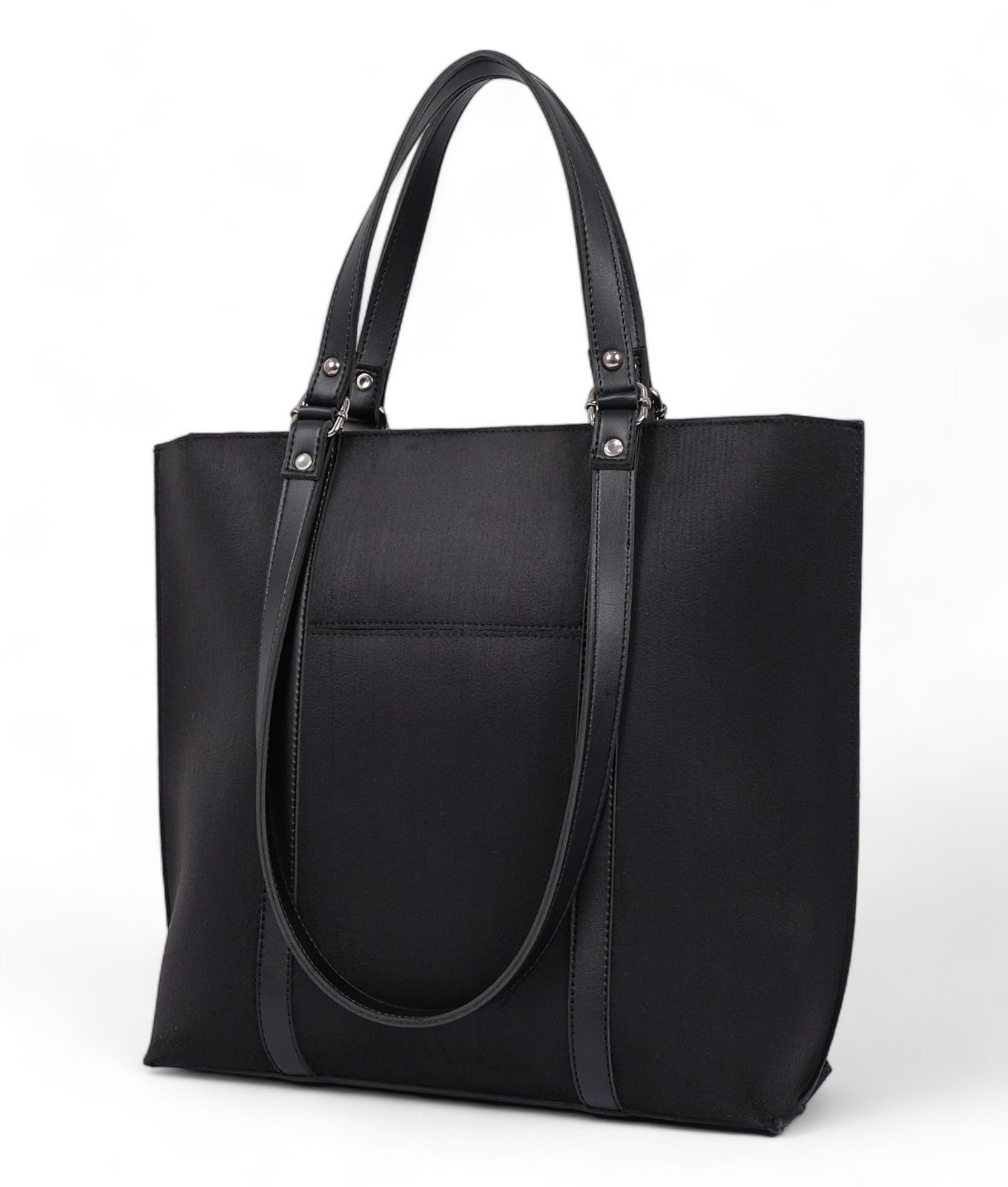 Black Double Handle Tote Bag