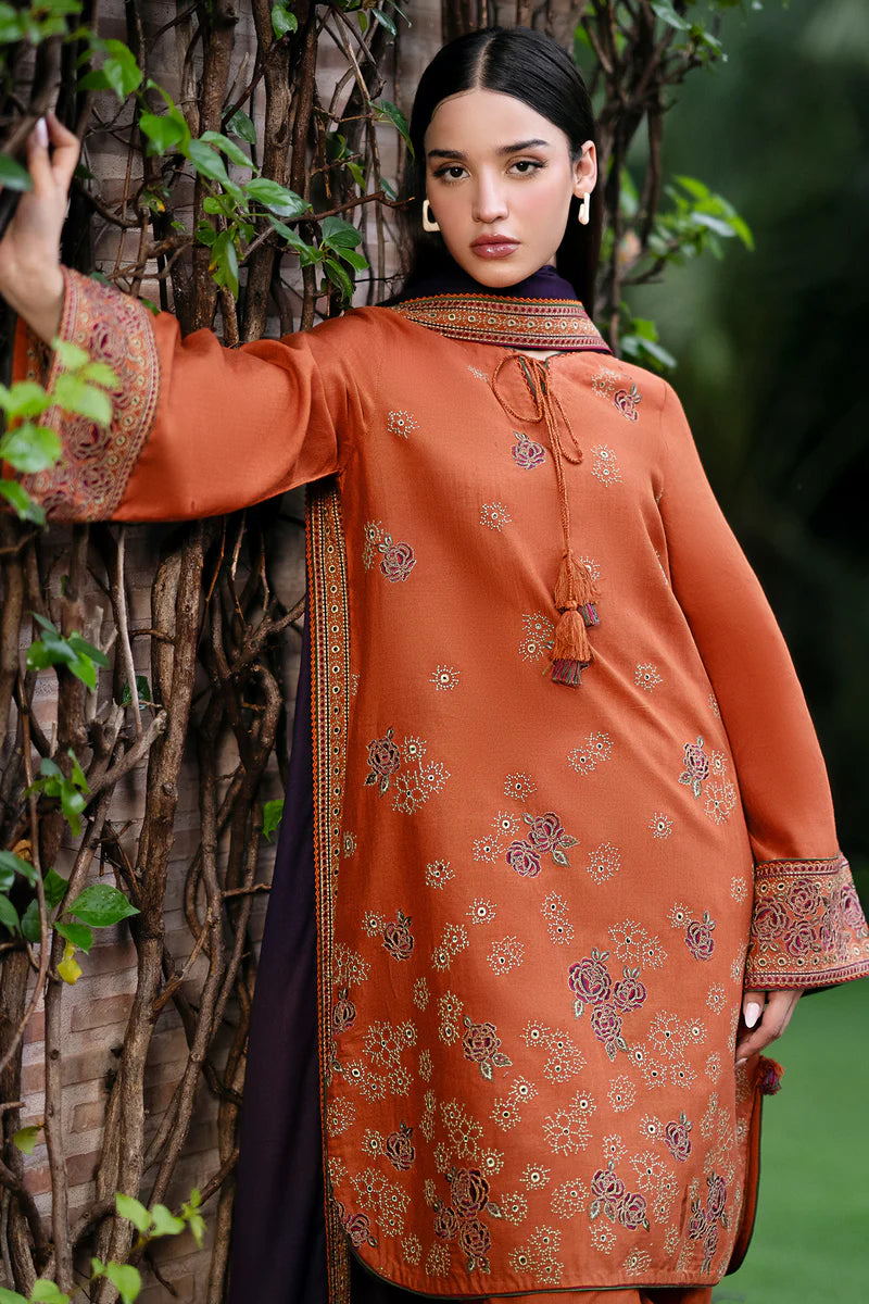 JAZMIN 3PC Dhanak Embroidered Shirt With Dhanak Embroidered Dupatta-221