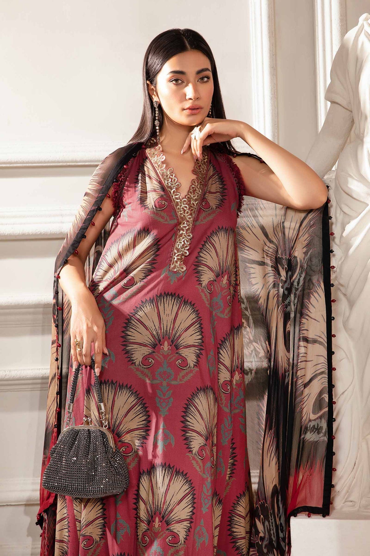 MARIA B KHADDAR 3PC WITH KHADDAR PRINTED SHIRT & TROUSER-920