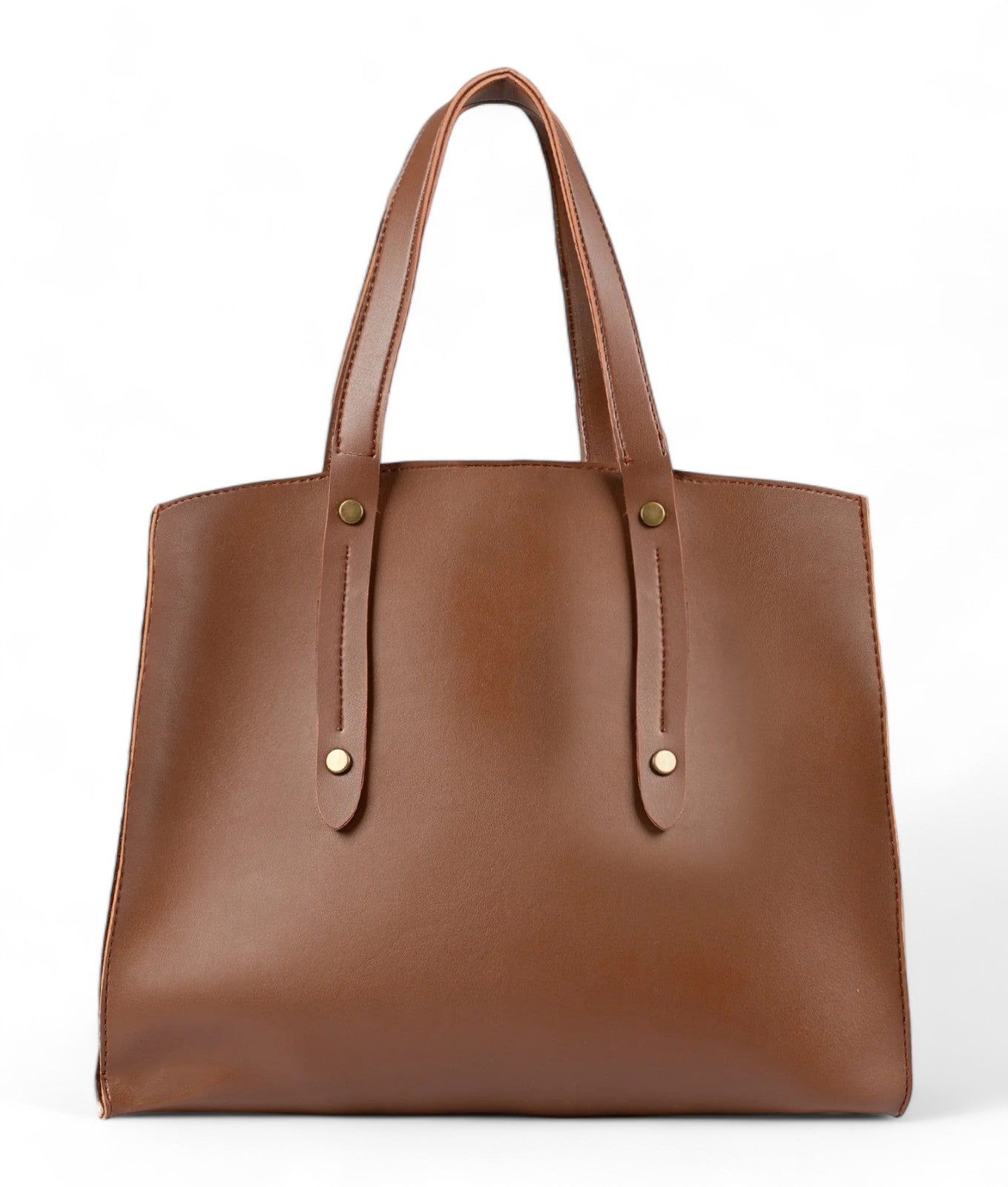 Brown Multi Compartment Satchel Bag