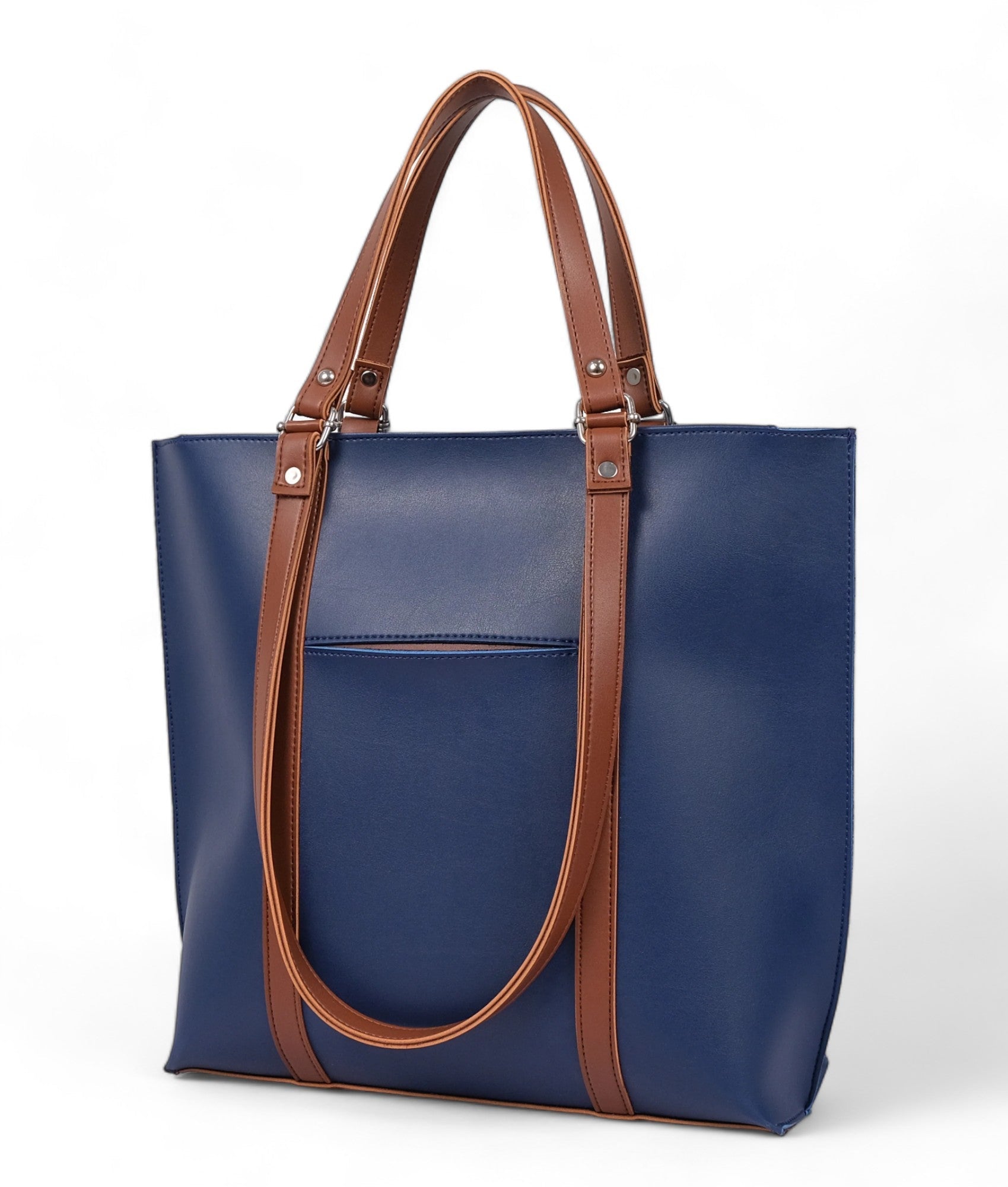 Blue Double Handle Tote Bag