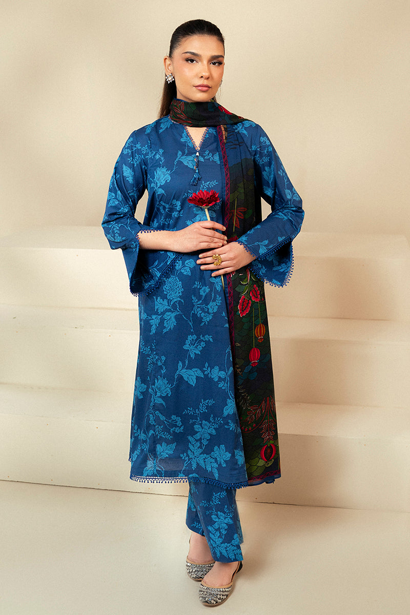 BAROQUE KHADDAR 3PC WITH KHADDAR PRINTED SHIRT & TROUSER-909