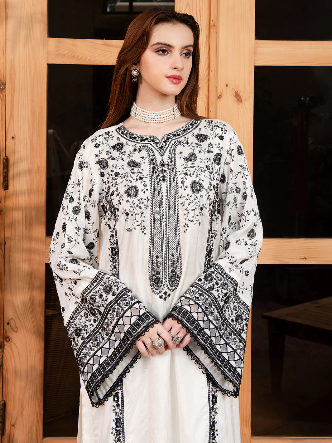 Faiza Faisal Dhanak 3PC Embroidered With Dhanak Embroidered Shawl-261