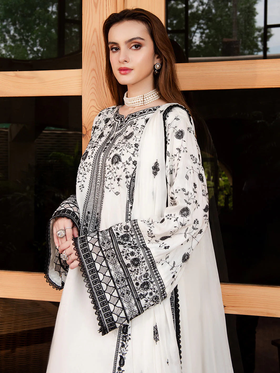 Faiza Faisal Dhanak 3PC Embroidered With Dhanak Embroidered Shawl-261