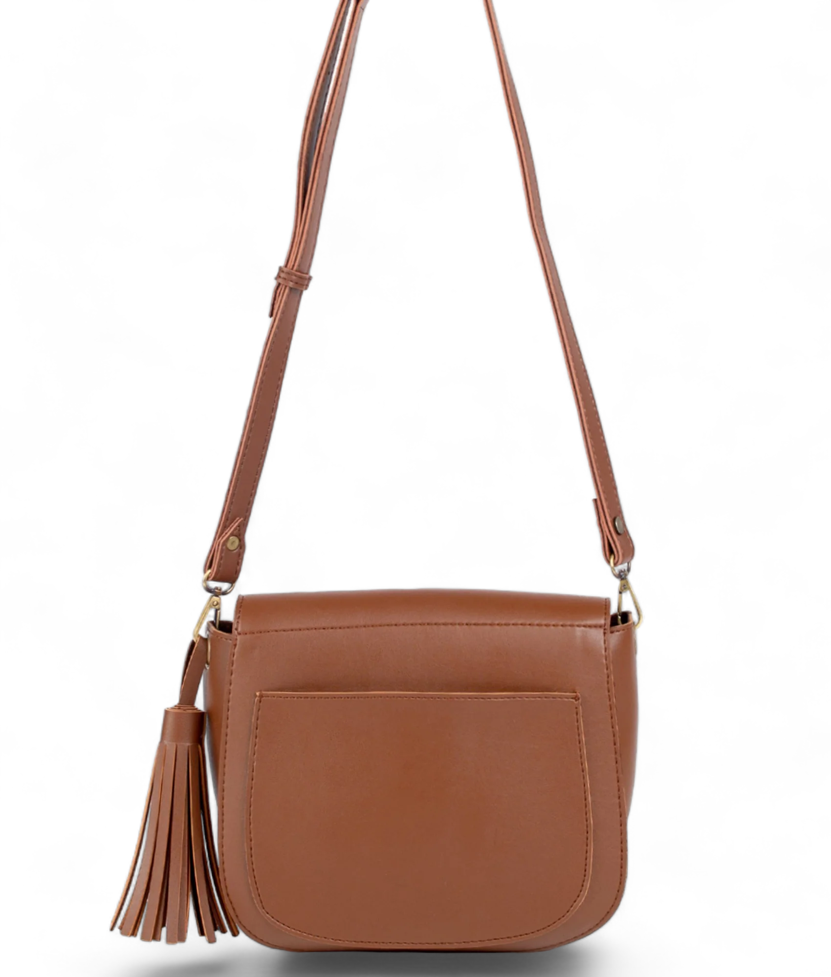 Brown Foldover Saddle Bag