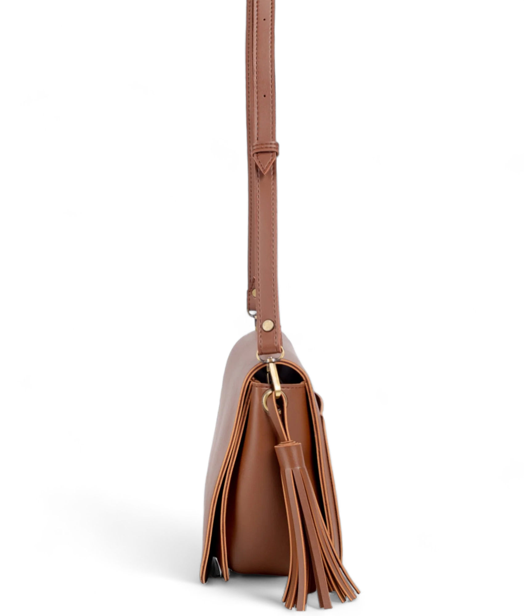 Brown Foldover Saddle Bag