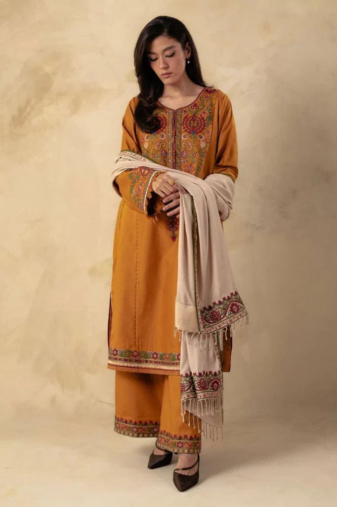 Zara ShahJahan Dhanak 3PC Embroidered-627