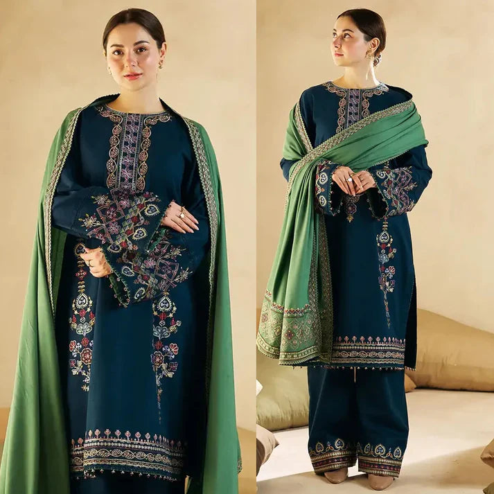 Zara ShahJahan Dhanak 3PC Embroidered-1293