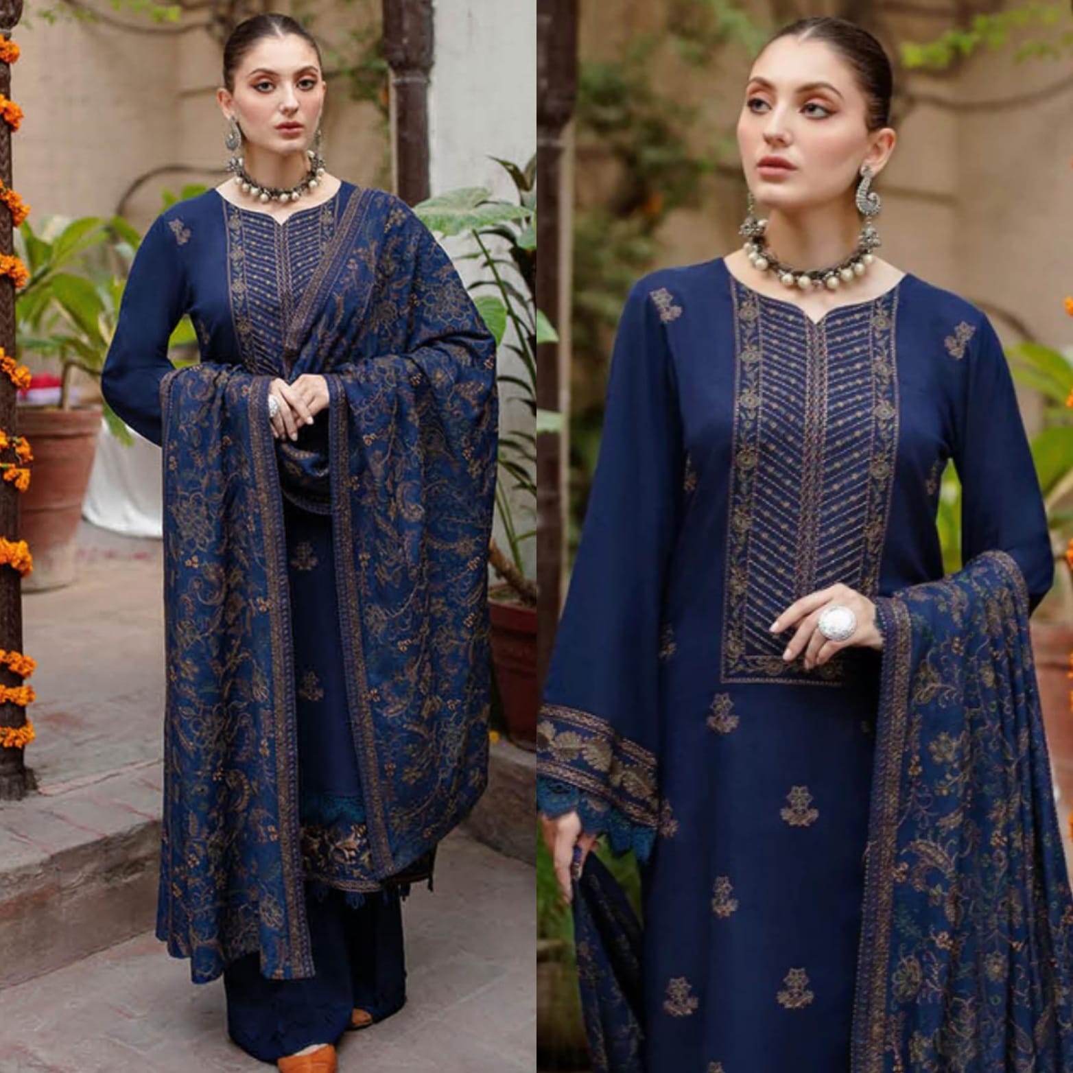 Bareeze Dhanak 3PC Embroidered with Embroidered Shawl-1263