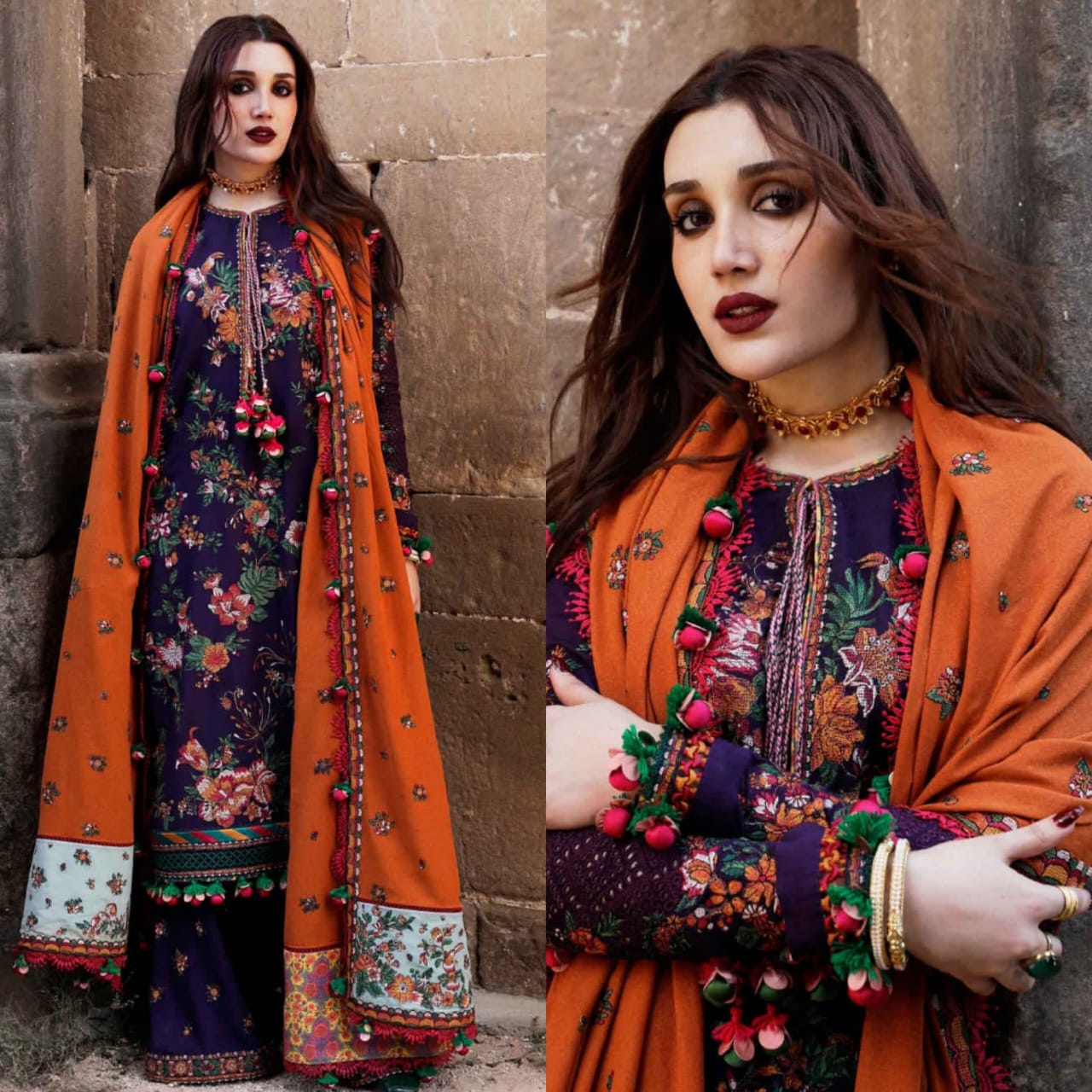 Keyseria Dhanak 3PC Embroidered-1304