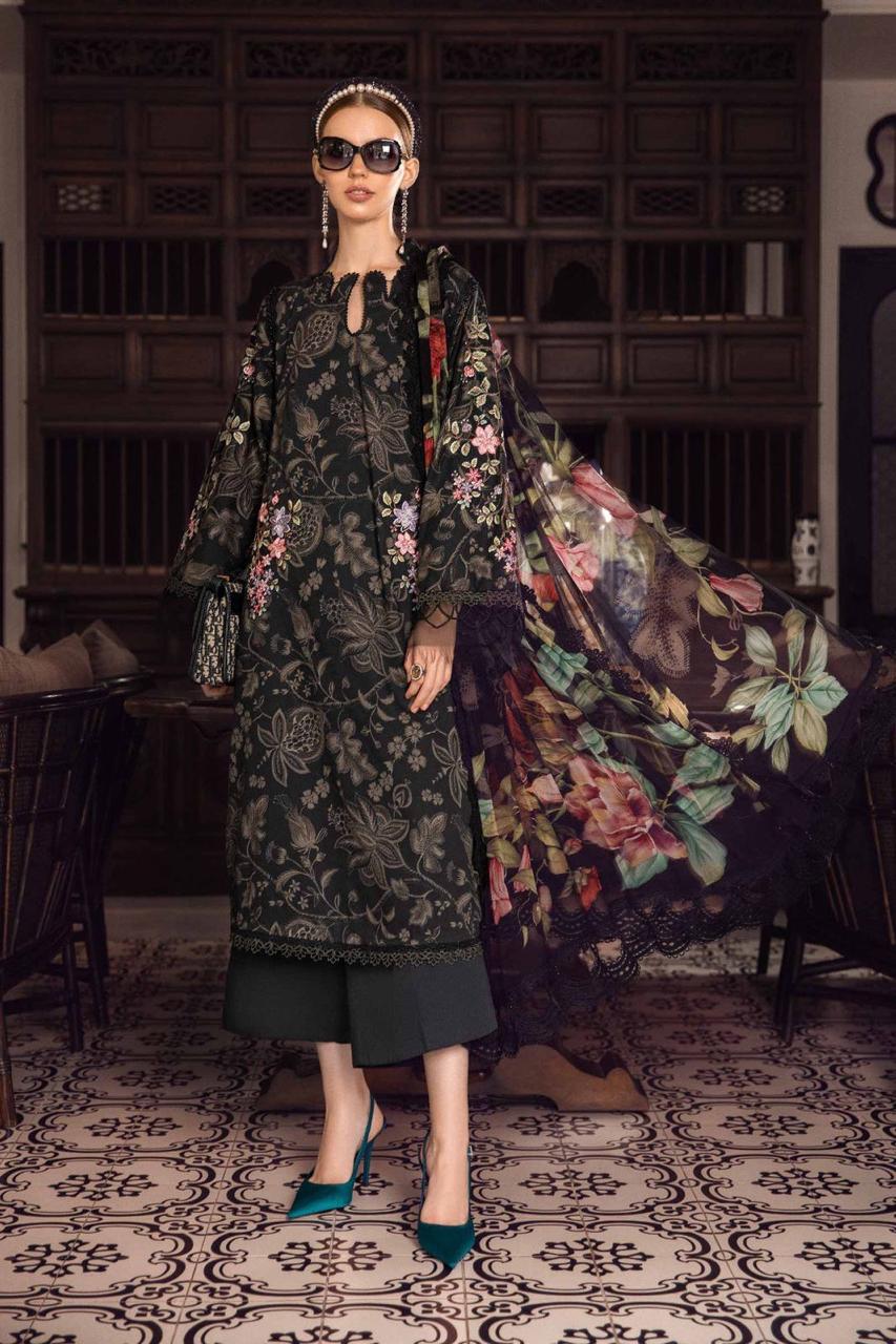 MARIA B 3PC Lawn Printed Shirt With Printed Dupatta And Trouser-775