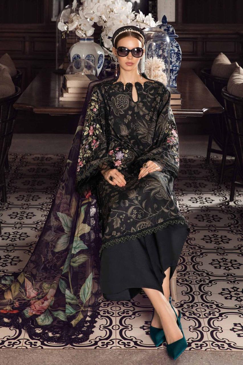 MARIA B 3PC Lawn Printed Shirt With Printed Dupatta And Trouser-775