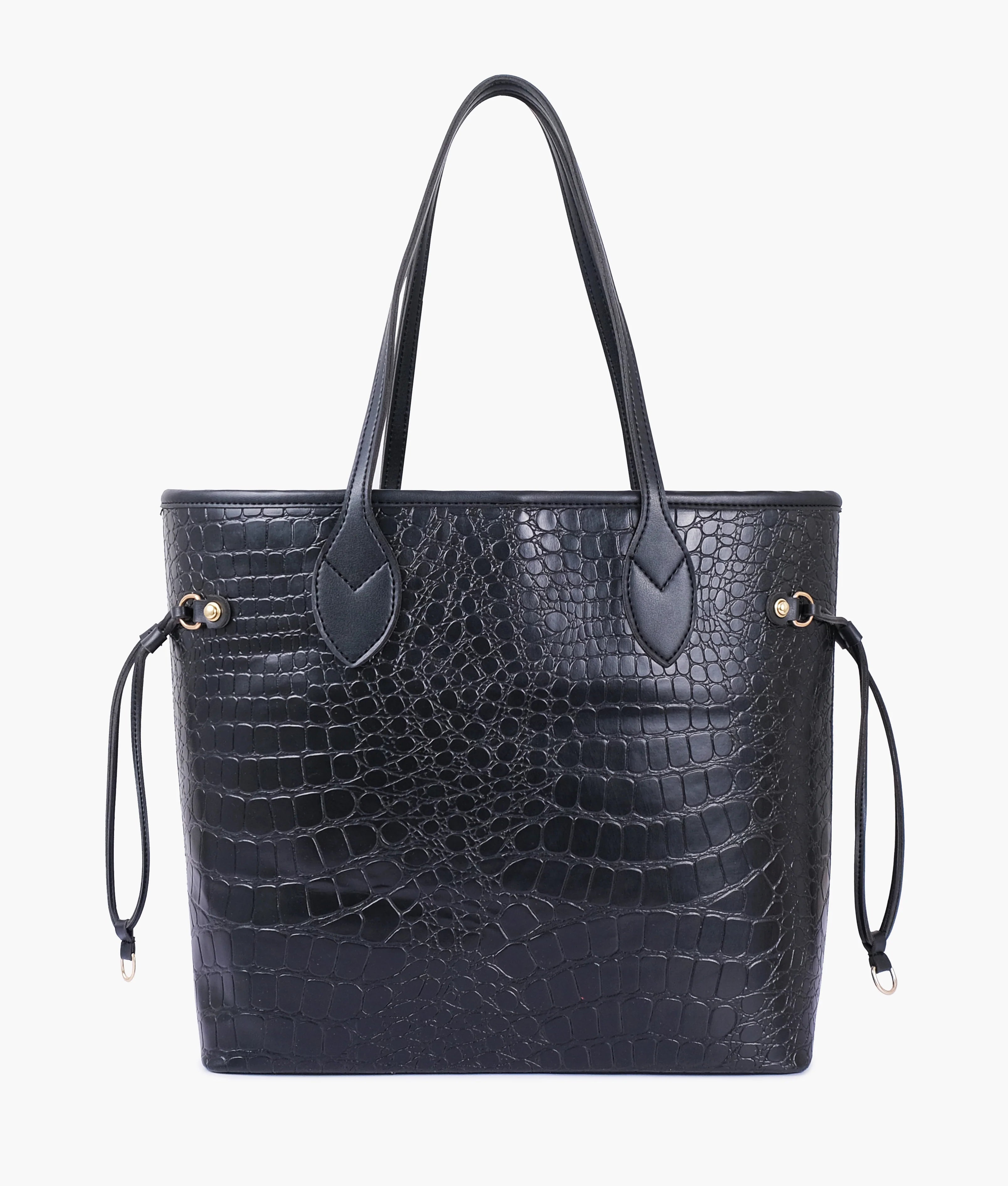 Black Croc neverfull tote bag