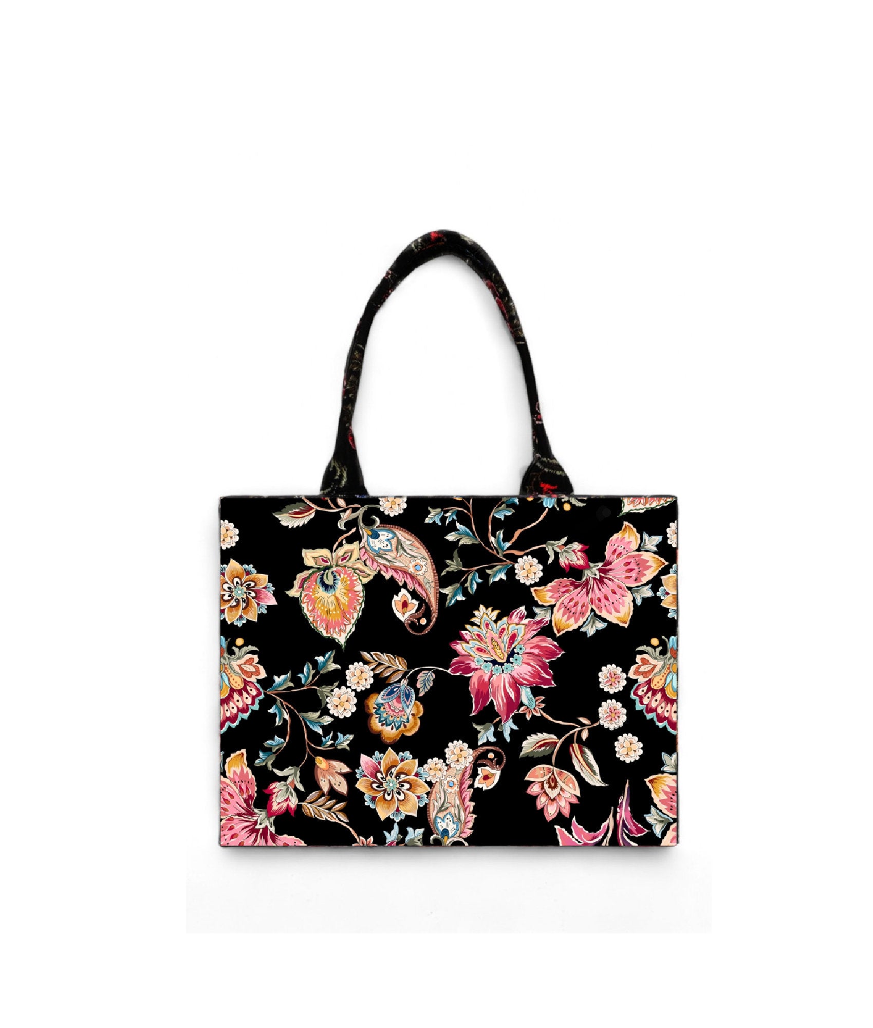 Floral Fantasy Print Tote Bag