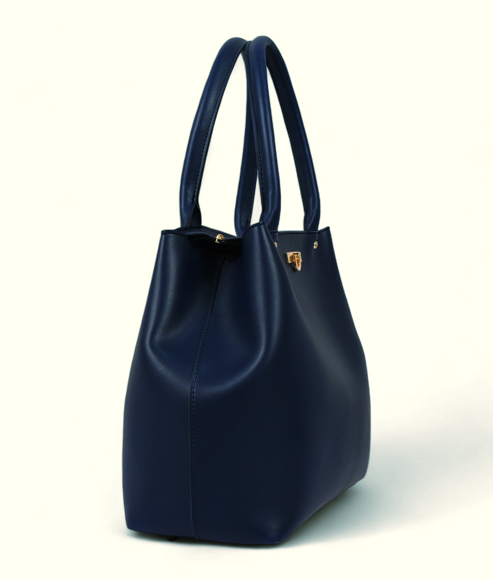 Blue Zipper Tote Bag