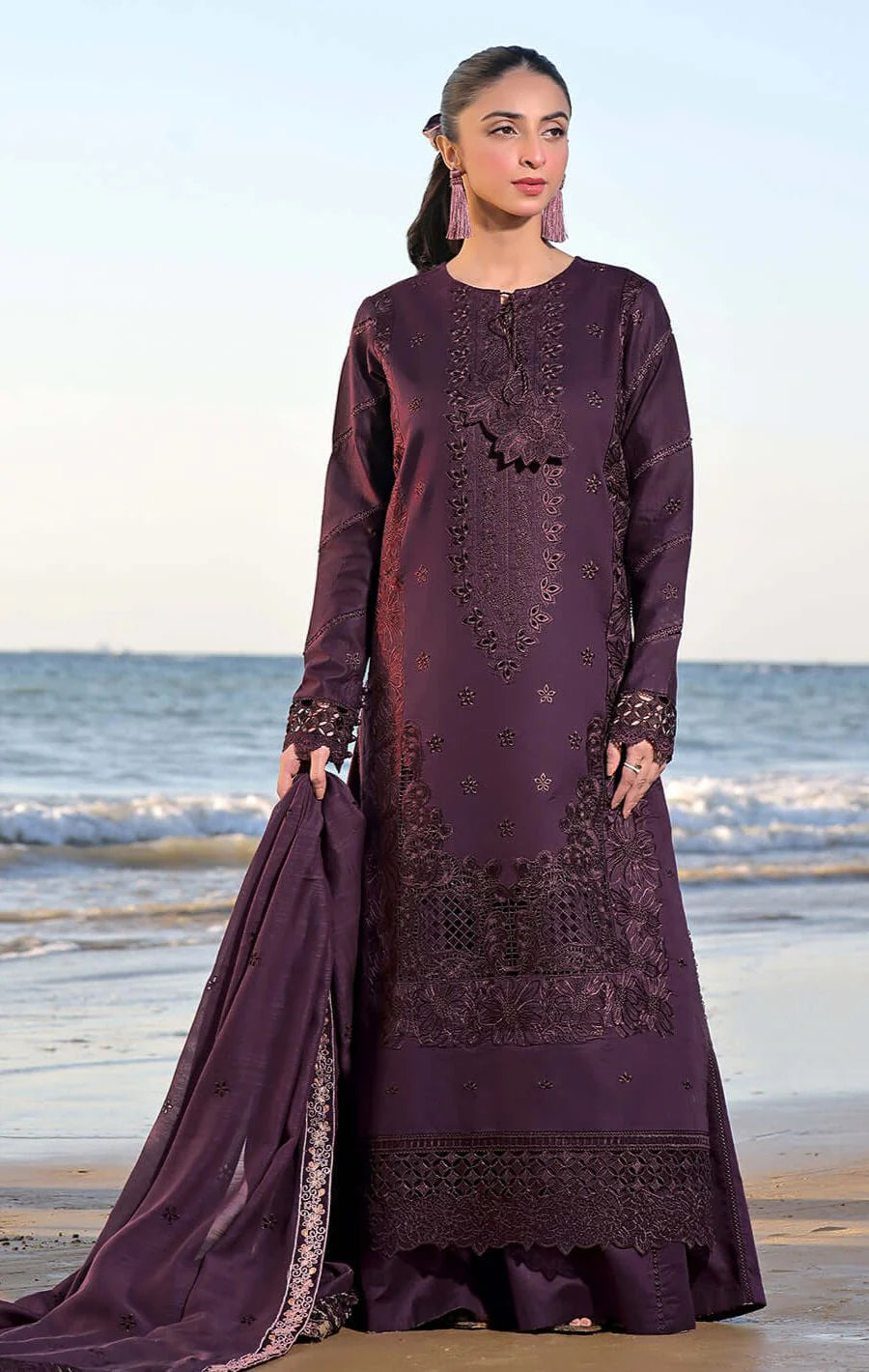 Mushq Dhanak 3PC Embroidered With Dhanak Embroidered Dupatta-176